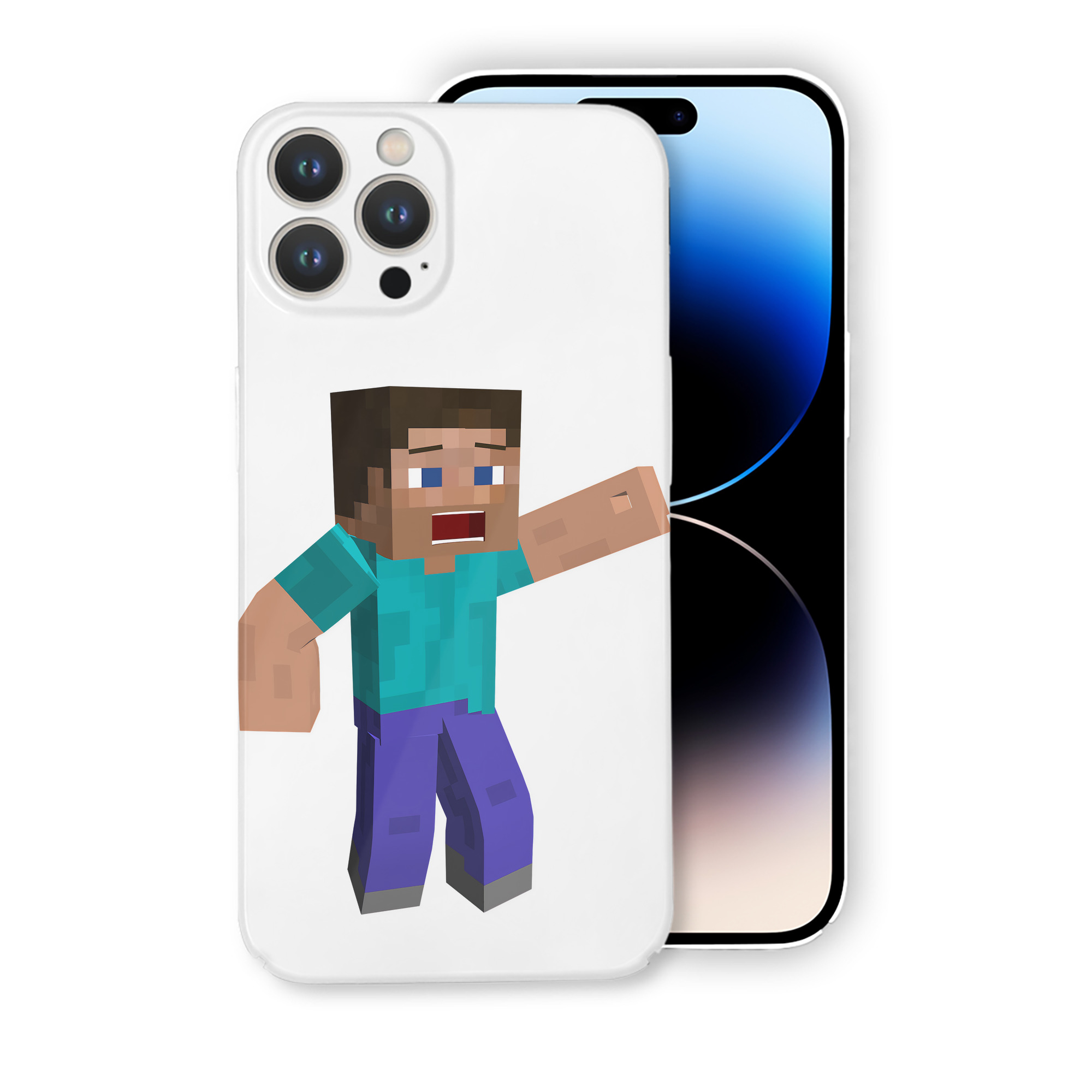 （画像用） マインクラフト ブロックの世界 Minecraft MC Block world 【iPhone 14シリーズ対応】ハードケース